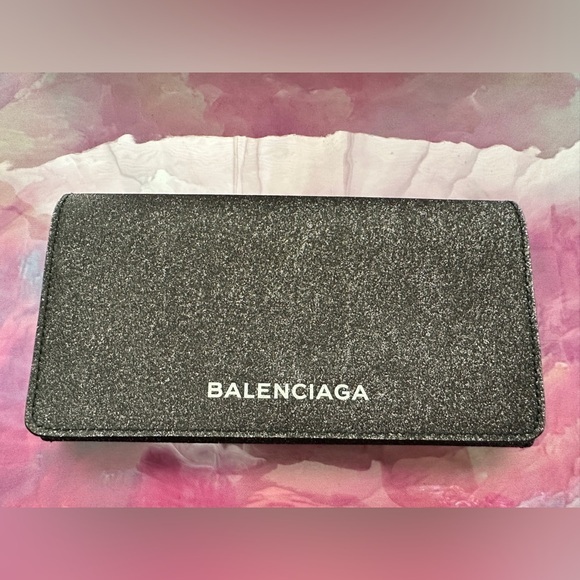 Balenciaga Silver Glitter Wallet/Clutch (NWOT; Silver/Gray) - Picture 1 of 12